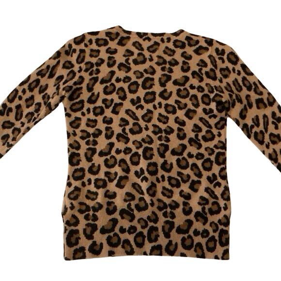 Beautiful Cynthia Rowley 2 Ply Cashmere Leopard Print Sweater, Small, Perfect! - Picture 4 of 7